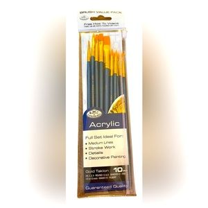 Royal Brush | Acrylic Paint Brush 10 Piece Value Pack